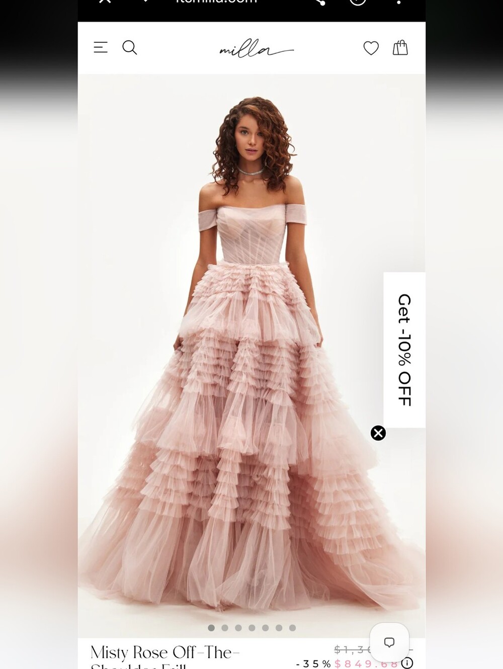 Milla By Milla Nova Shimmery Blush Pink Evening Dress with Ribbon Accent